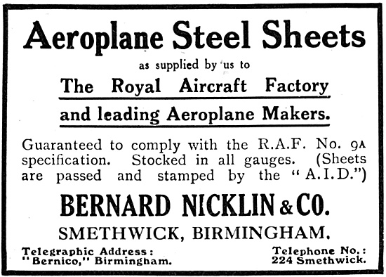 Bernard Nicklin  Aeroplane Steel Sheets                          