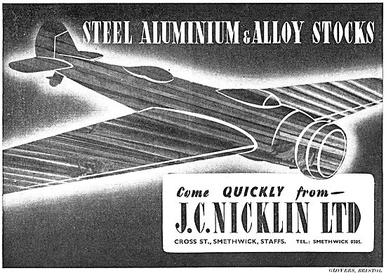 J.C.Nicklin. Smethwick. Aeroplane Steel Sheets                   