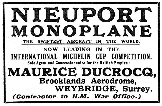 Nieuport Monoplane - Maurice Ducrocq                             