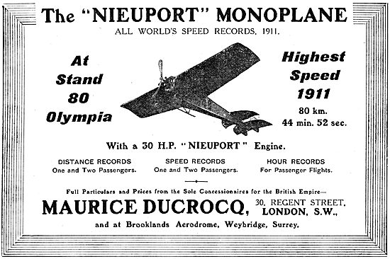 Nieuport 30 HP Monoplane - Maurice Ducrocq                       