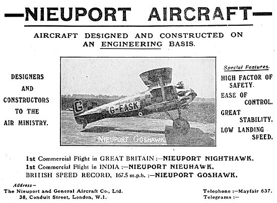 Nieuport Goshawk G-EASK                                          