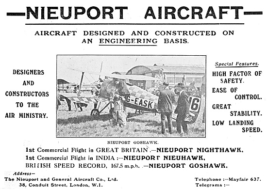 British Nieuport Goshawk G-EASK                                  