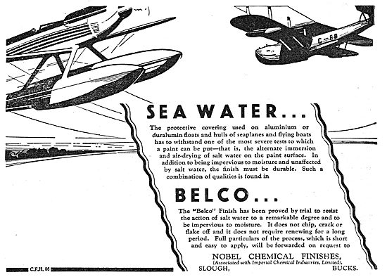 Nobel Belco Protective Coatings For Aircraft                     