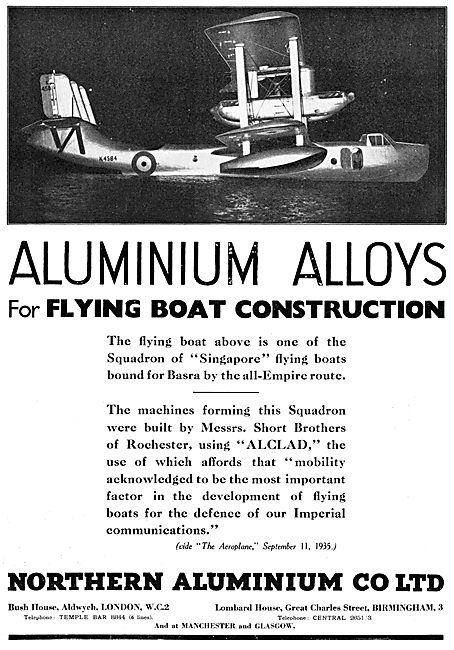 Northern Aluminium - Aluminium Alloys 1935                       