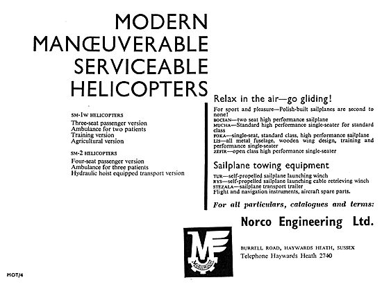 Norco Engineering -  SM-1-W Helicopters. SM-2 Helicopters        