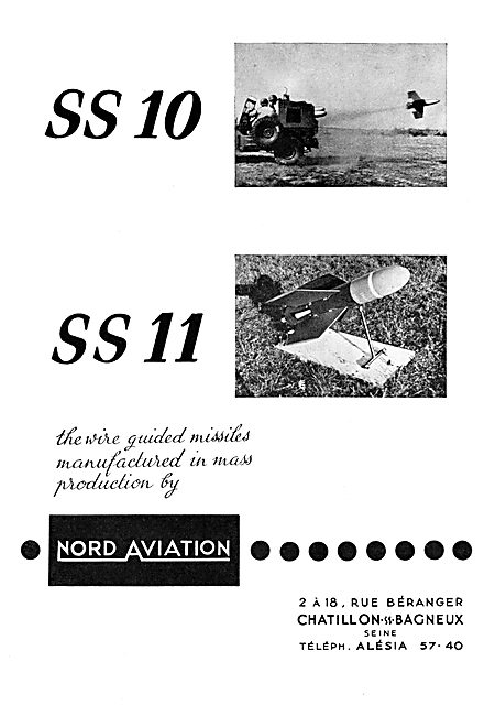 Nord Aviation SS10 & SS11 Wire Guided Missiles                   