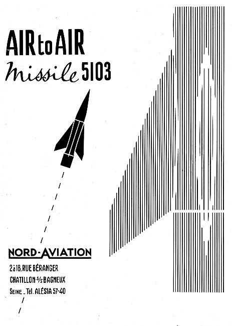 Nord Aviation 5103 Air To Air Missile                            