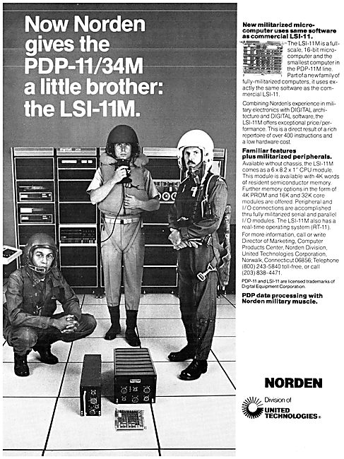 United Technologies Norden PDP-11/34M & LSI-11M Computers        