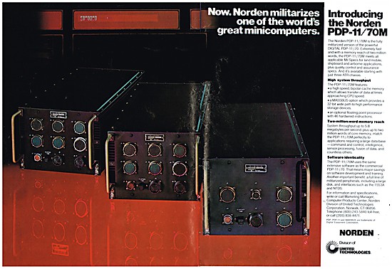 United Technologies Norden PDP-11/70M                            
