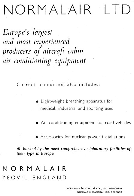 Normalair Aircraft Cabin Air Conditioning Systems                
