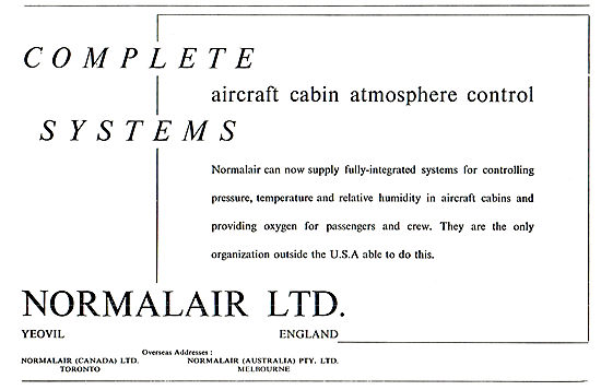 Normalair Aircraft Cabin Atmosphere Systems.                     