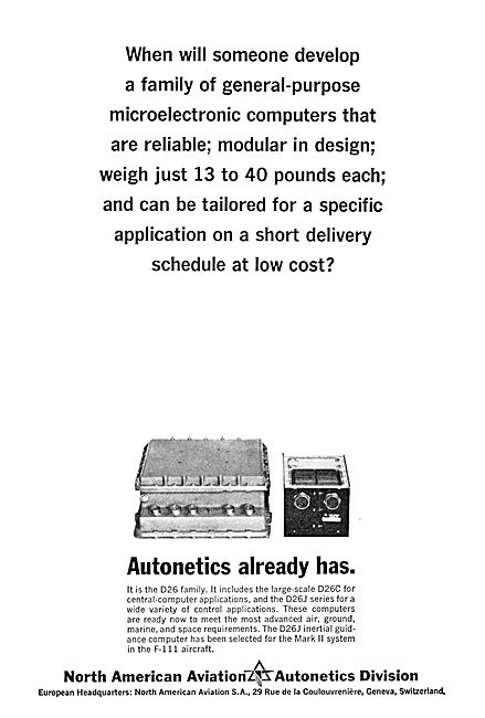 North American Aviation - Autonetics D25 D26J Microprocessers    