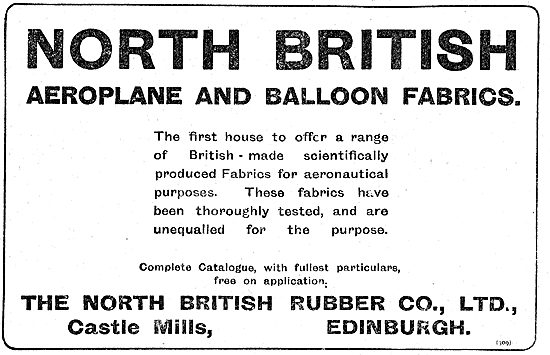 North British Rubber Scientifically Produced Aeroplane Fabrics   