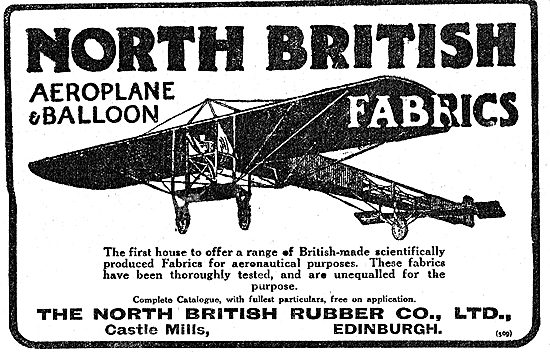 North British Rubber Co Aeroplane & Balloon Fabrics              