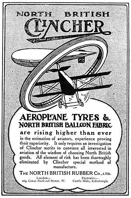 North British Rubber -  Clincher Aeroplane Tyres - Balloon Fabric