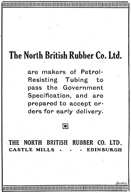 North British Rubber Ptrol Resisting Tubing 1916                 