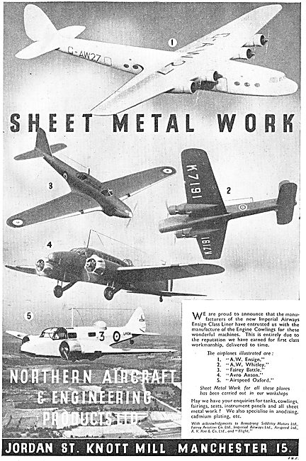 Northern Aircraft. - Manufacturers Of Aircraft Components        