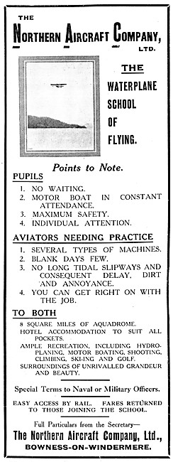 The Northern Aircraft Seaplane Flying School Windermere          