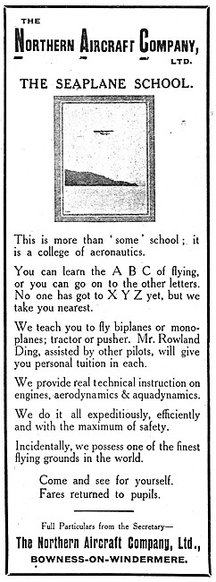 The Northern Aircraft Seaplane Flying School Windermere          