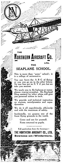 The Northern Aircraft Company Seaplane Flying School             