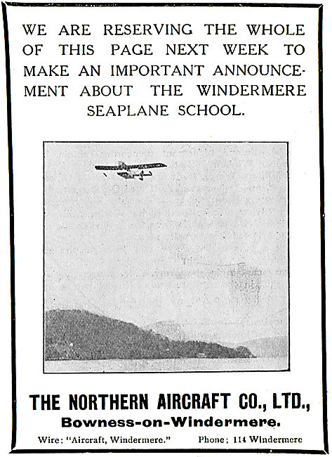 The Northern Aircraft Seaplane Flying School Windermere          