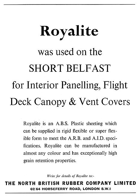 The North British Rubber Company. ROYALITE ABS Plastic Sheeting  