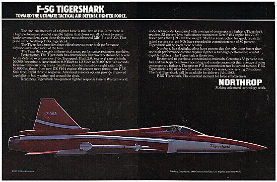 Northrop F-5G Tigershark                                         