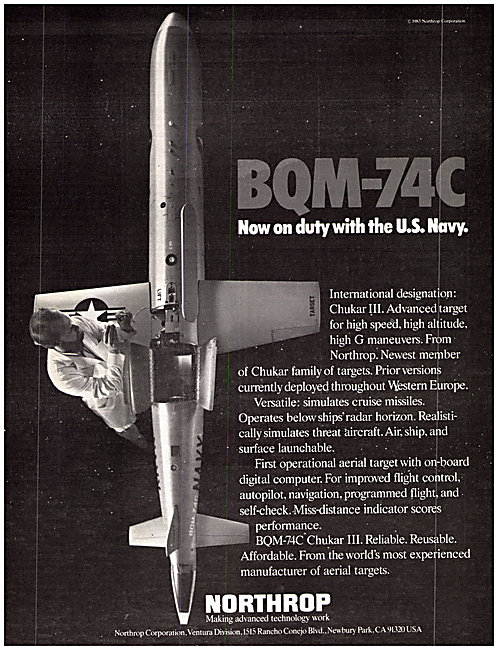 Northrop BQM-74C Target Drone 1983                               