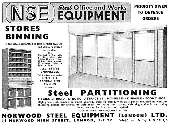 Norwood Steel Equipment Ltd. Factory Stores Bins & Racking       