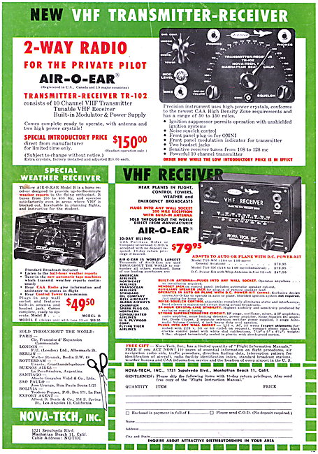 Nova-Tech Air-O-Ear Two Way Radio                                