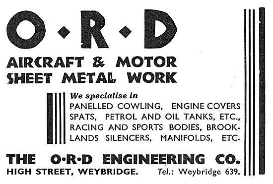 The ORD Engineering Co Weybridge - Sheet Metal Work              