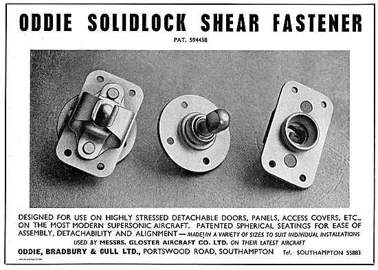 Oddie Solidlock Shear Fasteners For Aircraft                     