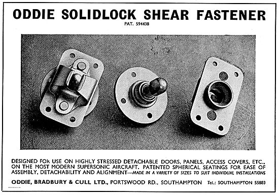 Oddie Solidlock Shear Fasteners For Aircraft                     