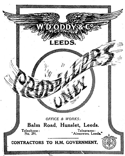 W.D.Oddy & Co - WW1 Oddy Propellers                              