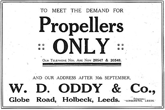 W.D.Oddy & Co - Designers & Manufacturers Of Propellers          