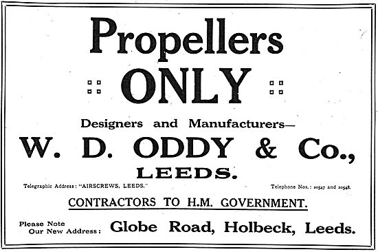 W.D.Oddy & Co - Designers & Manufacturers Of Propellers          