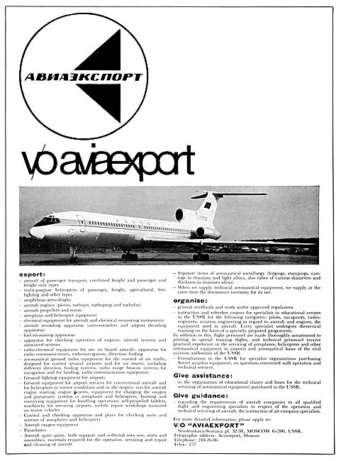 Aviaexport Russian Aircraft USSR                                 