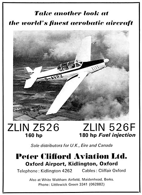 Omnipol ZLIN Z526 Peter Clifford Aviation                        