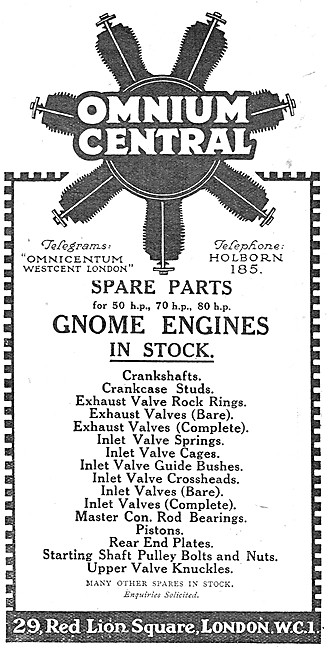Omnium Central - Aero Engine Spare Parts For Gnome Engines       