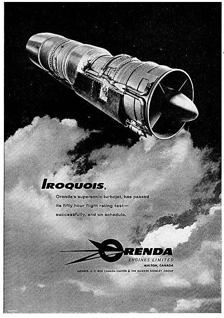 Orenda Iroquois Supersonic Turbojet Engine                       