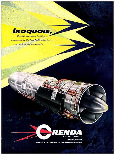 Orenda Iroquois Turbojet Aero Engine                             