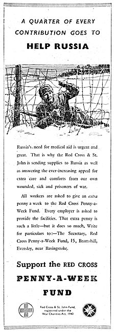 The Red Cross Penny A Week Fund. 1943. Aid For Russia            