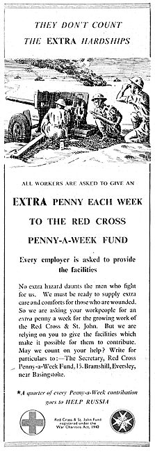 The Red Cross Penny A Week Fund. 1943.                           