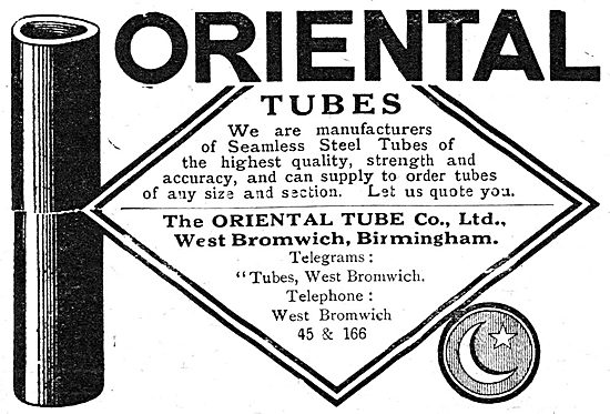 The Oriental Tube Co - Steel Tubes For Aircraft                  