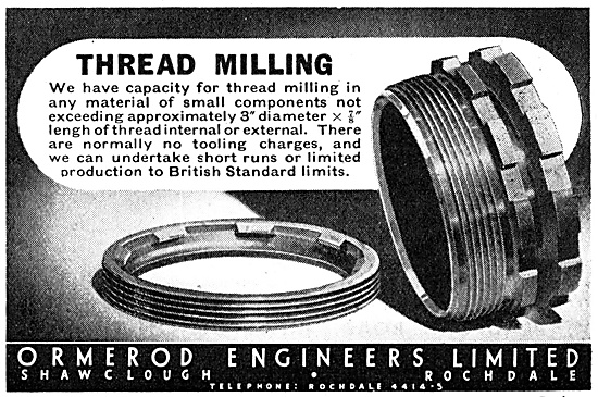 Ormerod Engineers. Thread Milling                                