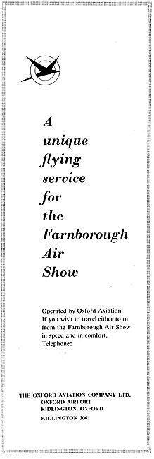 Oxford Aviation - Charter Service To The Farnborough Air Show    