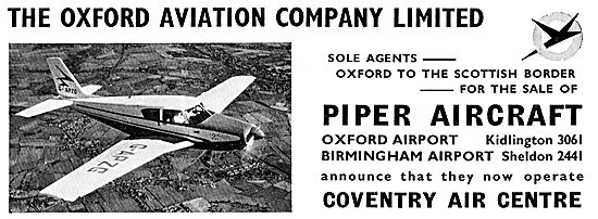 Oxford Aviation - Piper Agents For England                       