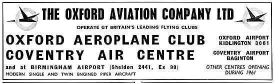 Oxford Aviation - Oxford Aeroplane Club & Coventry Air Centre    