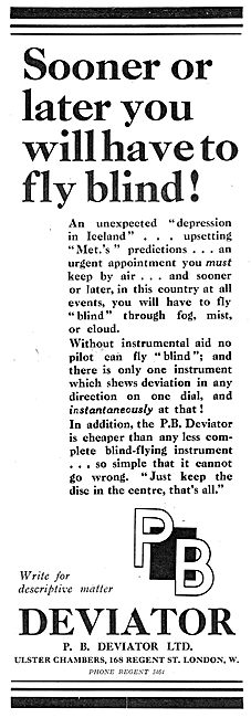 P.B.Deviator Blind Flying Instrument                             