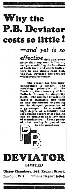 P.B.Deviator Blind Flying Instrument                             
